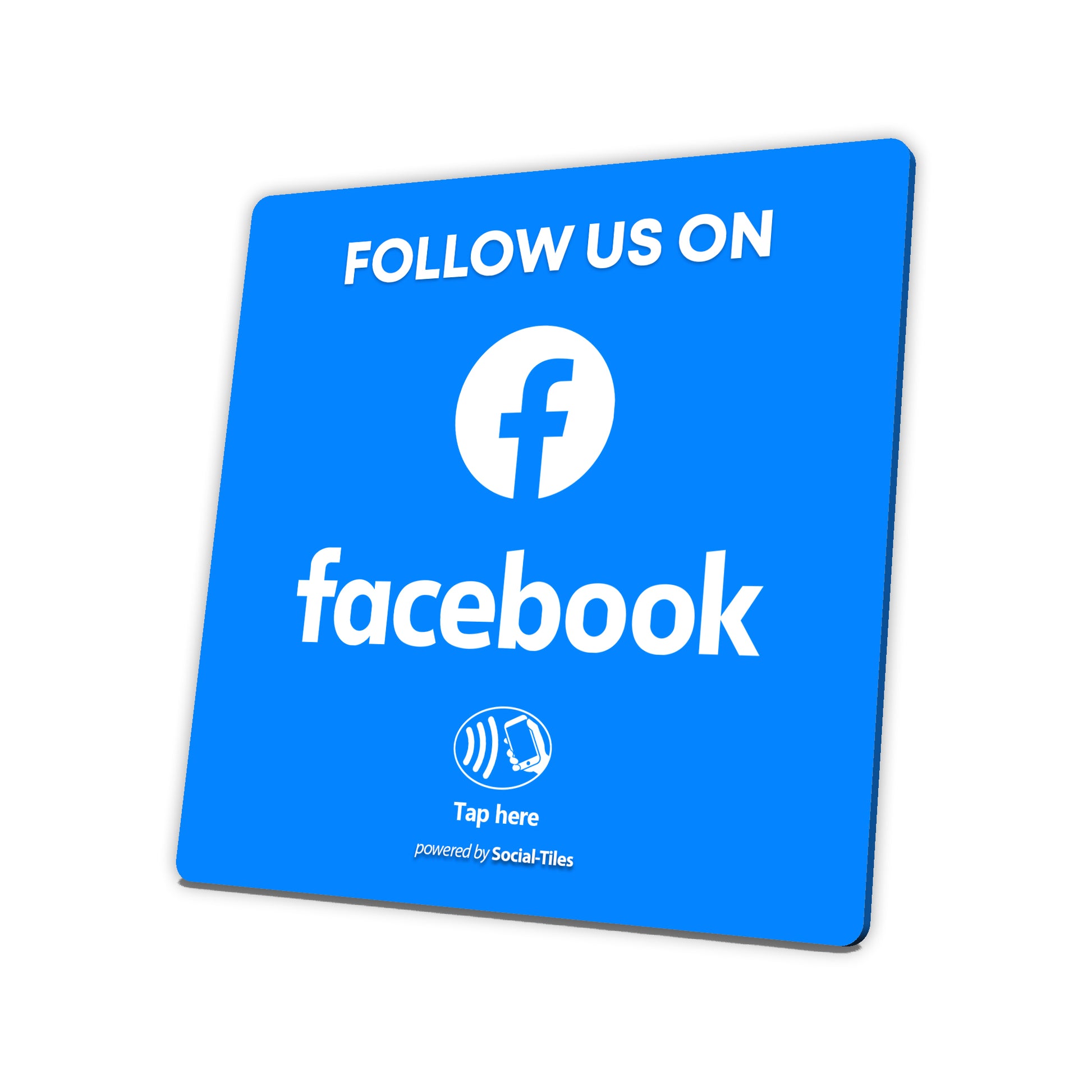 Facebook Social-Tile NFC tag for increasing Facebook followers and engagement